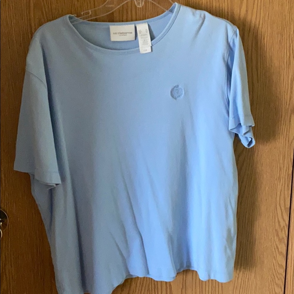 Light blue top
